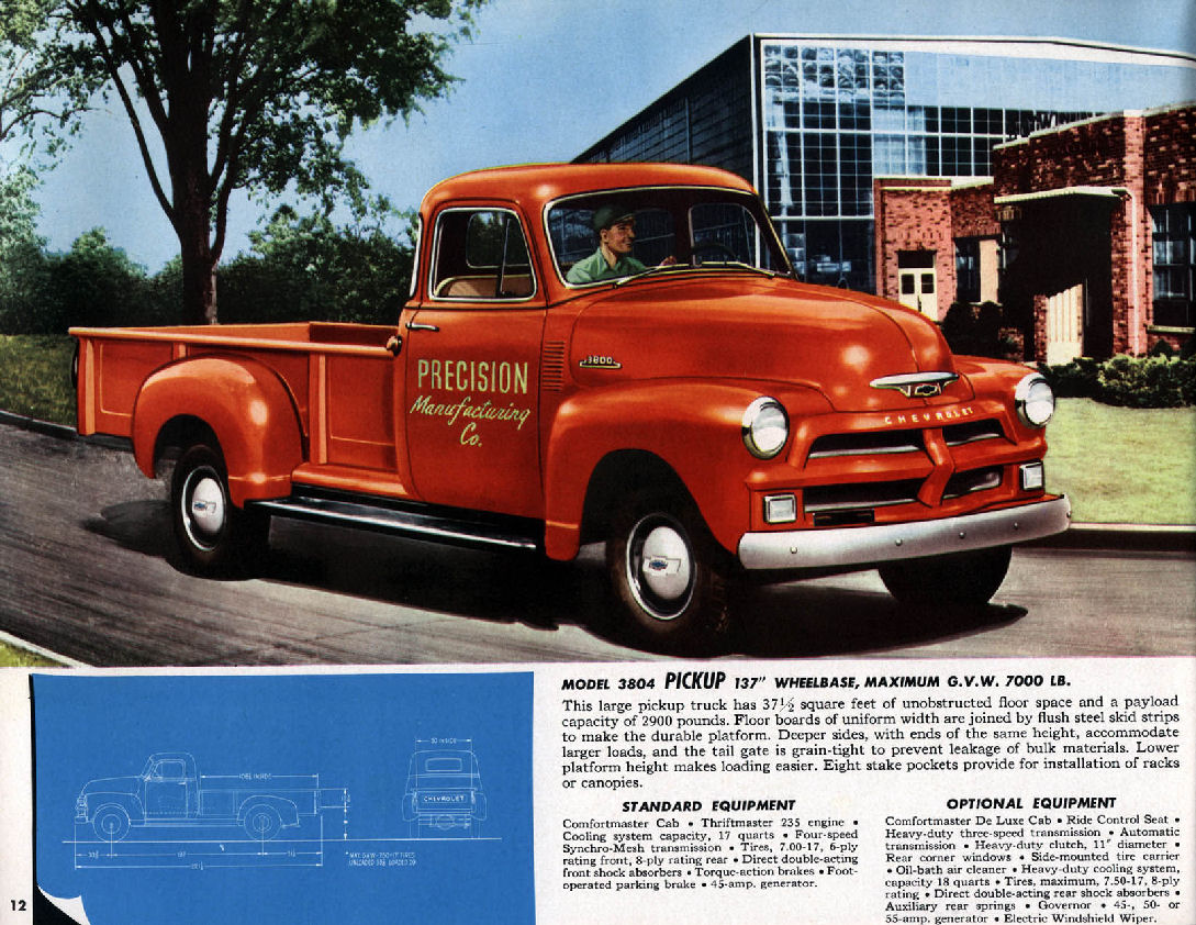 1954 Chevrolet Trucks Brochure Page 16